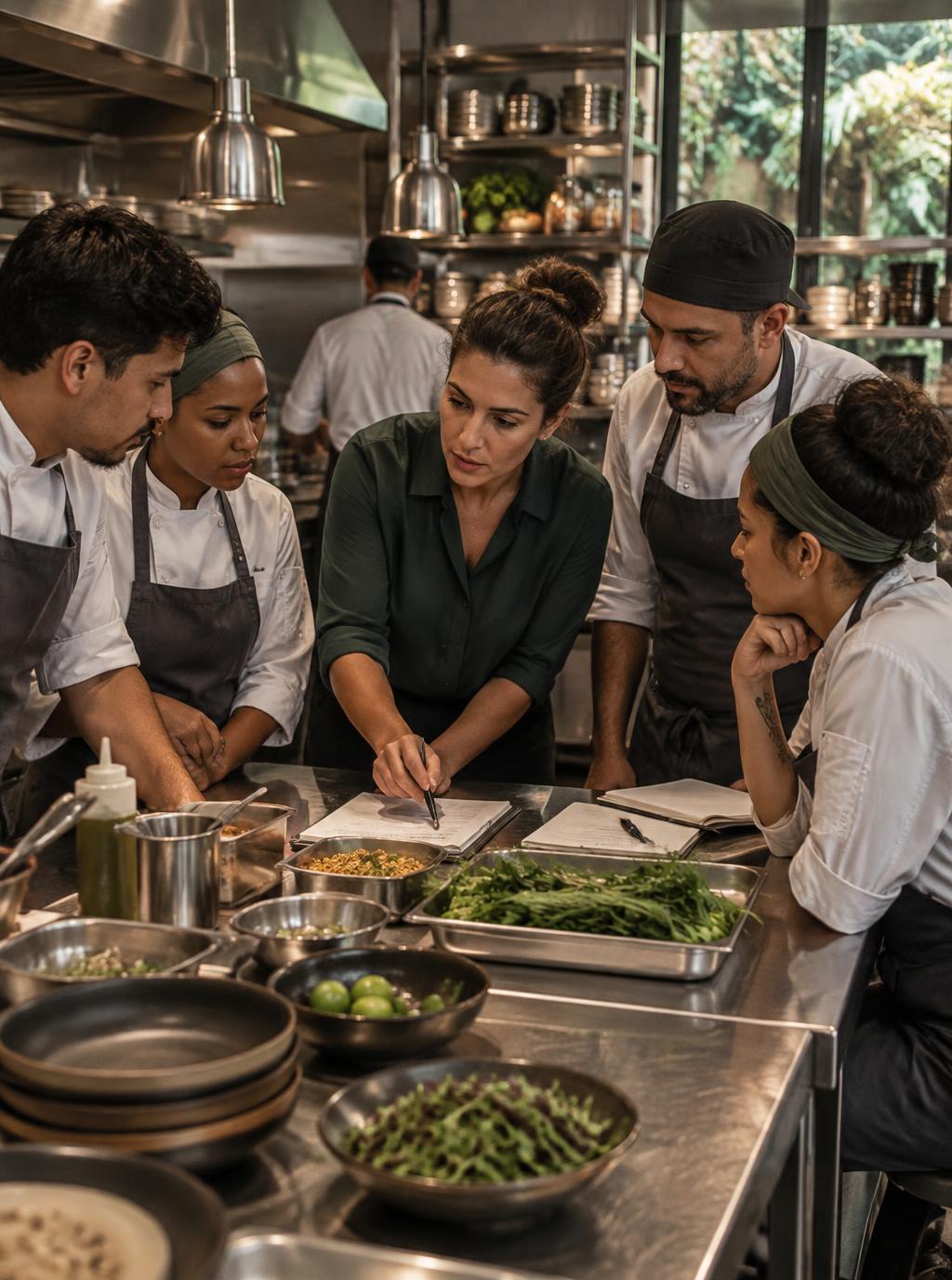 Equipe em cozinha